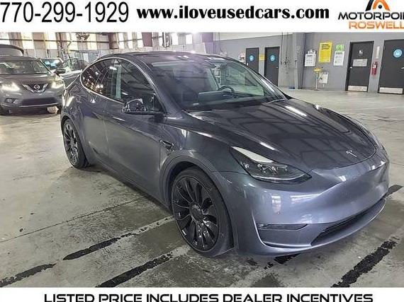TESLA MODEL Y 2022 7SAYGDEF6NF523764 image
